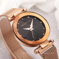 RE 122 B Women Fashion  Diamonds Watches Casual Outdoor Romance Starry Sky Joker Steel Band Quartz Lady Watch